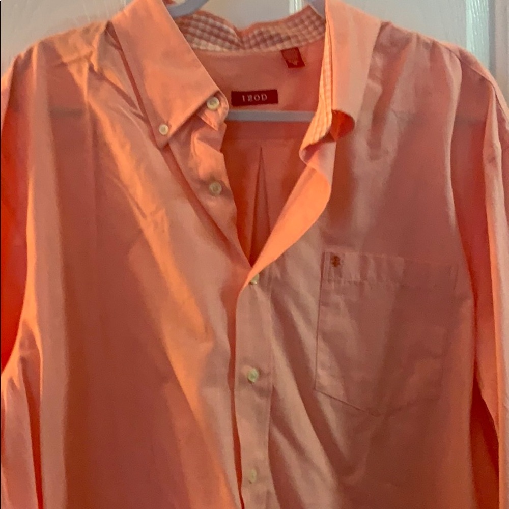 Orange button down - Picture 2 of 4